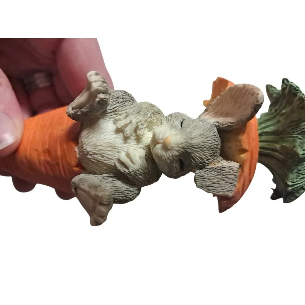 Charming Tails Figurine Rabbit Asleep on Carrot Ornament Dean Griff  RARE